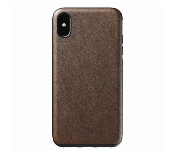 Nomad Rugged Case Leather iPhone XS Max bruin