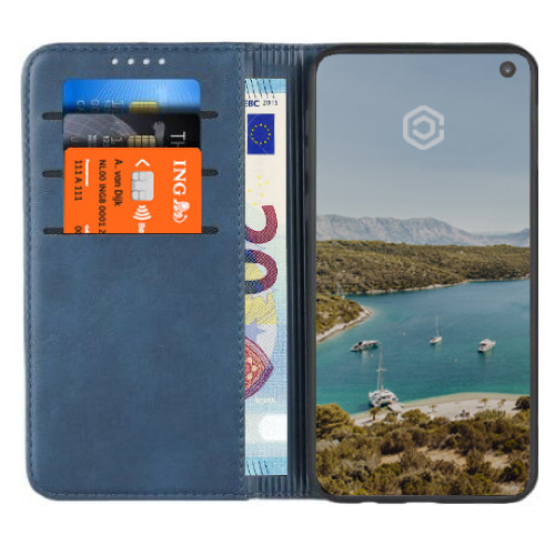 Casecentive Leren Wallet case Samsung Galaxy S10e blauw
