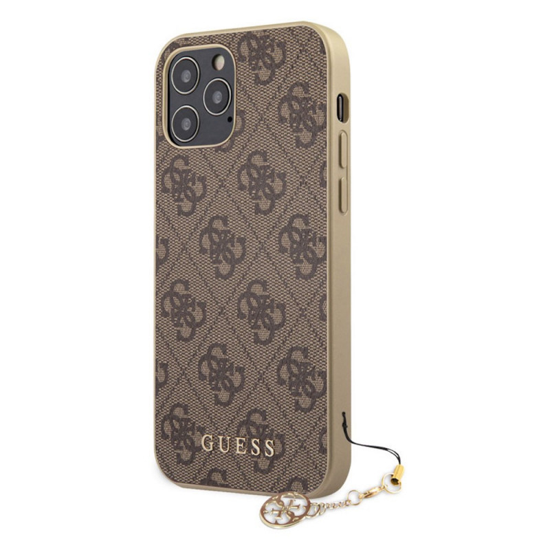 Guess 4G Charms Case iPhone 13 Pro Max bruin