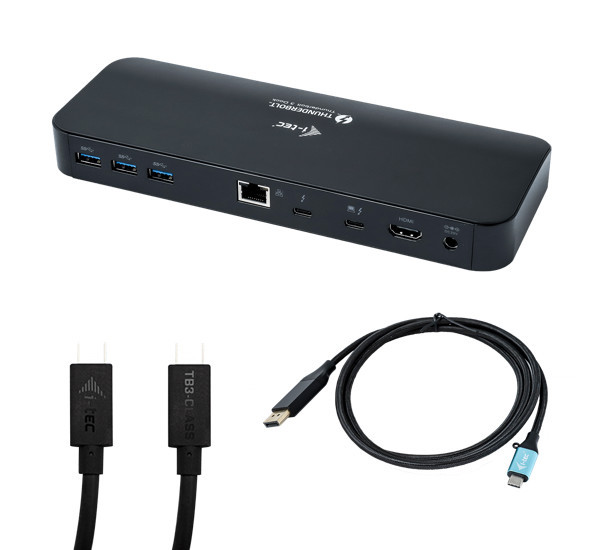 i-Tec Thunderbolt 3 Dual 4K Docking Station + USB-C / DP kabel 