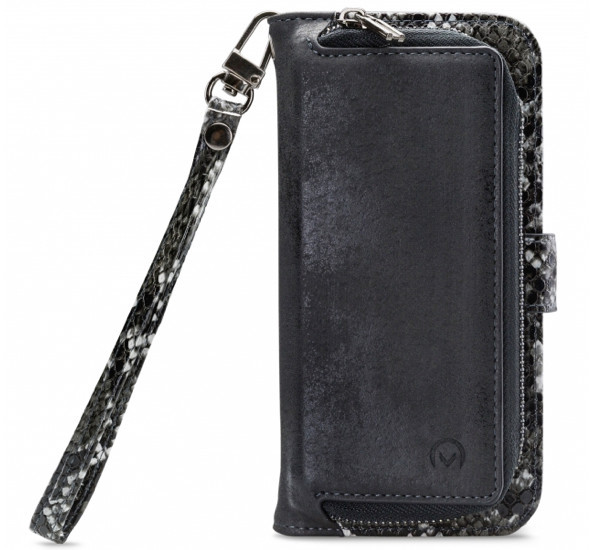 Mobilize 2in1 Gelly Wallet Zipper Case iPhone 12 / iPhone 12 Pro zwart / snake