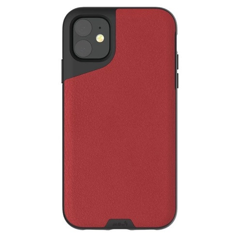 Mous Contour Leather iPhone 11 rood