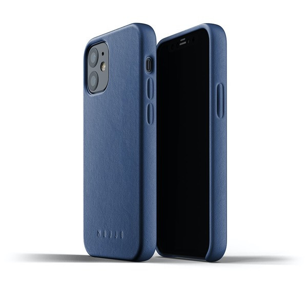 Mujjo Leather Case iPhone 12 Mini blauw