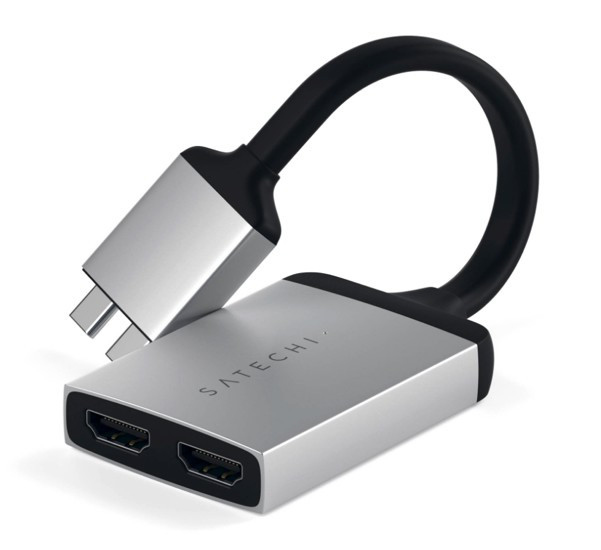 Satechi Type-C Dual HDMI Adapter zilver