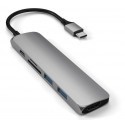 Satechi Type-C USB Passthrough HDMI Hub V2 grijs