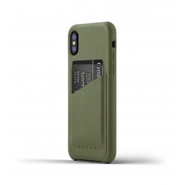 Mujjo Leren Wallet Case iPhone X groen