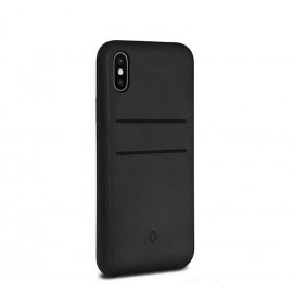 Twelve South Relaxed Leather pockets iPhone X / XS zwart