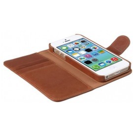 Melkco Alphard iPhone 5 / 5S / SE Book Case Leather Orange Brown