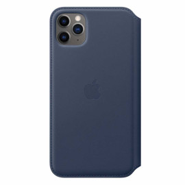 Apple leather Folio case iPhone 11 Pro Max Deep Sea Blue