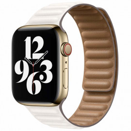 Apple Leather Link Apple Watch large 42mm / 44mm / 45mm Chalk