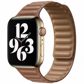 Apple Leather Link Apple Watch large 42mm / 44mm / 45mm Saddle Brown