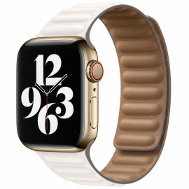 Apple Leather Link Apple Watch large 38mm / 40mm / 41mm Chalk