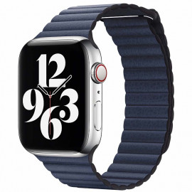 Apple Leather Loop Apple Watch large 42mm / 44mm / 45mm / 49mm Diver Blue