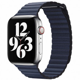 Apple Leather Loop Apple Watch medium 42mm / 44mm / 45mm / 49mm Diver Blue