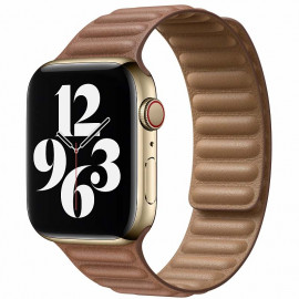 Apple Leather Link Apple Watch medium 42mm / 44mm / 45mm Saddle Brown