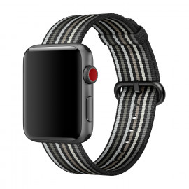 Apple Woven Nylon Apple Watch 42mm / 44mm / 45mm / 49mm Black Stripe