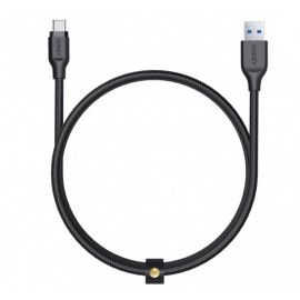 Aukey Braided kabel USB-A naar USB-C 1.2m zwart