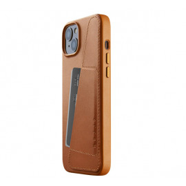 Mujjo Leather Wallet Case iPhone 14 / 15 Plus bruin