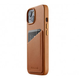 Mujjo Leather Wallet Case iPhone 14 / 15 bruin