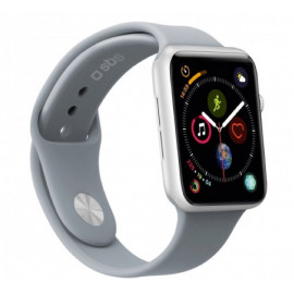 SBS Silicone Strap Apple Watch medium/large 42mm / 44mm / 45mm / 49mm grey