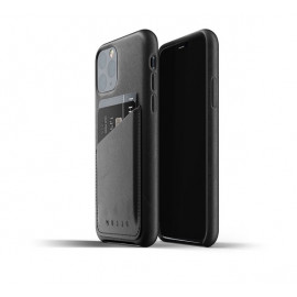 Mujjo Leather Wallet Case iPhone 11 Pro zwart