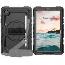 Casecentive Handstrap Pro Hardcase met handvat Galaxy Tab A8 2022 zwart