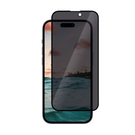 Casecentive Privacy Glass Screenprotector 3D full cover iPhone 15 Pro Max