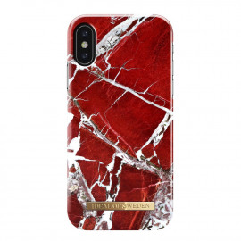 iDeal of Sweden Fashion Case iPhone X/XS Scar Red Marble