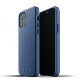 Mujjo Leather Case iPhone 12 / iPhone 12 Pro blauw
