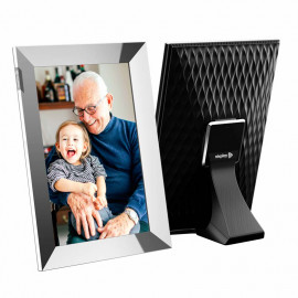 Nixplay Touch Screen Smart Photo Frame 10.1 inch Polished Steel 