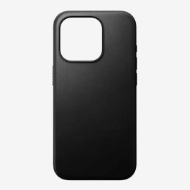 Nomad Modern Leather Case Magsafe iPhone 15 Pro zwart