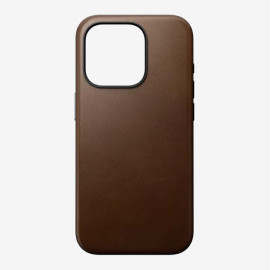 Nomad Modern Leather Case Magsafe iPhone 15 Pro bruin
