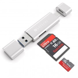 Satechi USB-C SD kaart lezer zilver