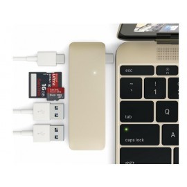 Satechi USB-C 3.0 3 in 1 hub goud  