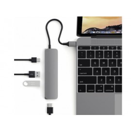 Satechi Type-C USB passthrough HDMI Hub Space grey