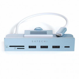 Satechi USB-C Clamp Hub for 24 inch iMac blue