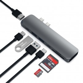 Satechi USB-C hub Pro 4K HDMI Space Grey