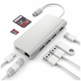 Satechi USB-C Multi-Port Adapter 4K Ethernet zilver 