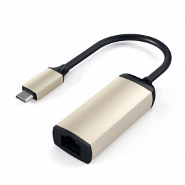 Satechi USB-C naar Ethernet Adapter goud 