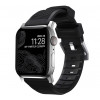 Nomad rugged sport strap Apple Watch 42mm / 44mm / 45mm / 49mm zwart / zilver