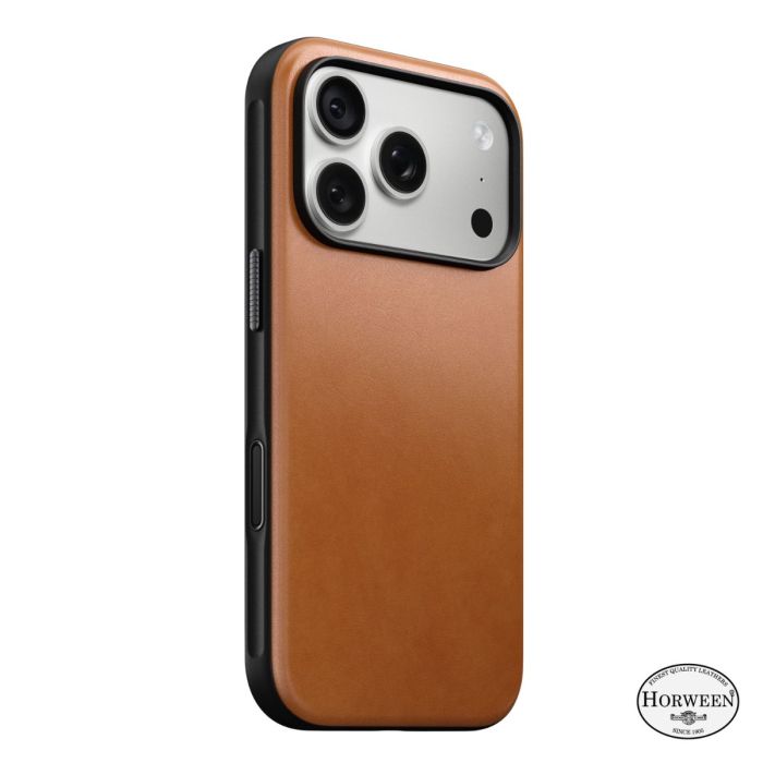 Nomad Modern Leren Hoesje Horween iPhone 18 Pro Saddle