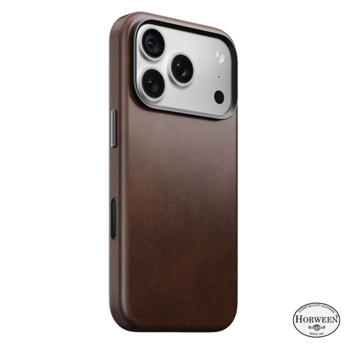 Nomad Traditional Leren Hoesje Horween iPhone 18 Pro Rustic Brown