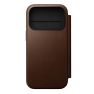 Nomad Modern Leather Folio iPhone 17 Pro bruin sticky