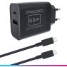 Oniverse AC Adapterkabel 65W USB C Switch 2 Zwart (1,5 meter) sticky