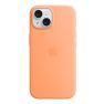 Apple Silicone MagSafe Hoesje iPhone 15 Orange Sorbet sticky