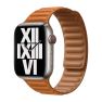 Apple Leather Link Apple Watch M/L 38mm / 40mm / 41mm Goudbruin sticky