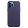 Apple Leather MagSafe Case iPhone 12 Pro Max Deep Violet sticky