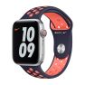 Apple Nike Sport Band Apple Watch 38mm / 40mm / 41mm Blue Black / Bright Mango sticky