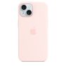 Apple Silicone MagSafe hoesje iPhone 15 Pro Pink sticky