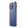Mujjo Leather Case met MagSafe iPhone 14 / 15 Plus blauw sticky